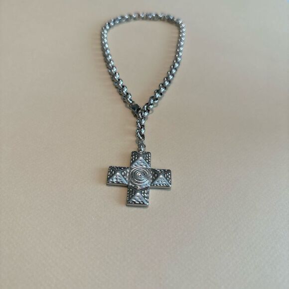 Vintage cross necklace #1287 - Picture 4 of 5